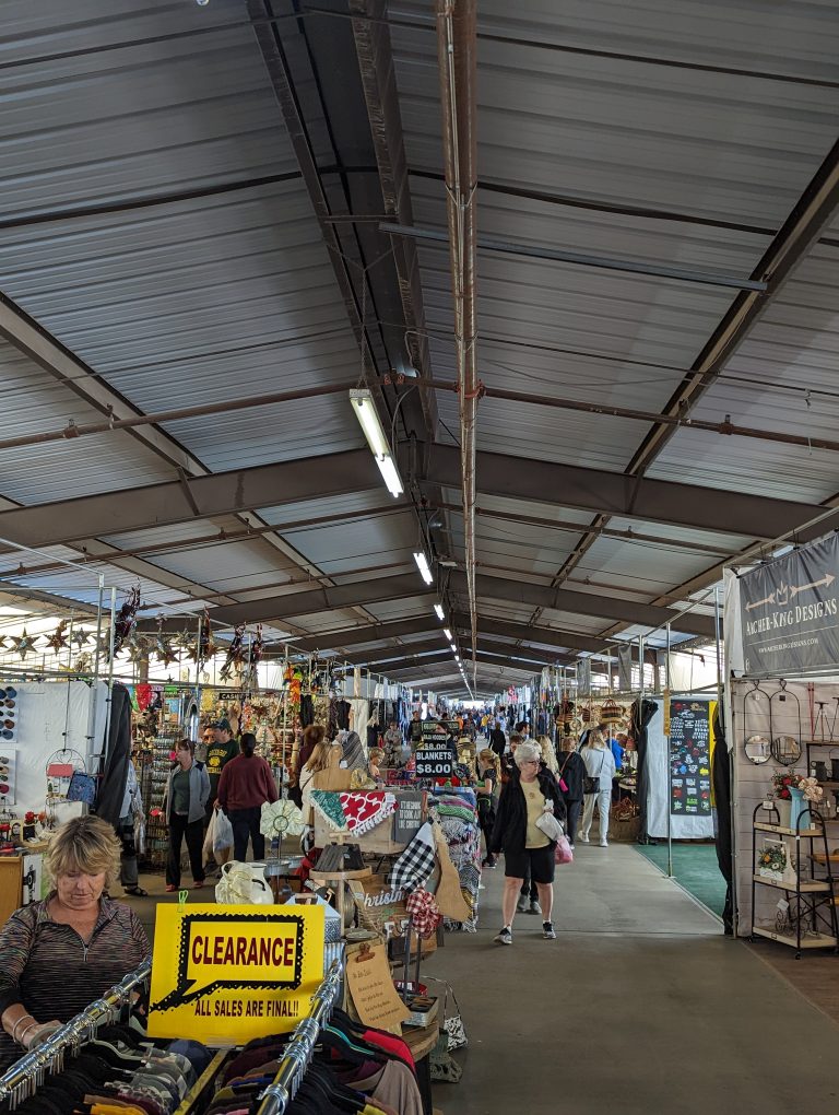 a large indoor market with many people